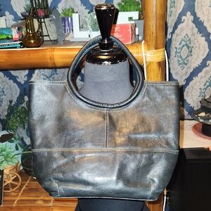 Chaos Black Leather Shoulder Bag